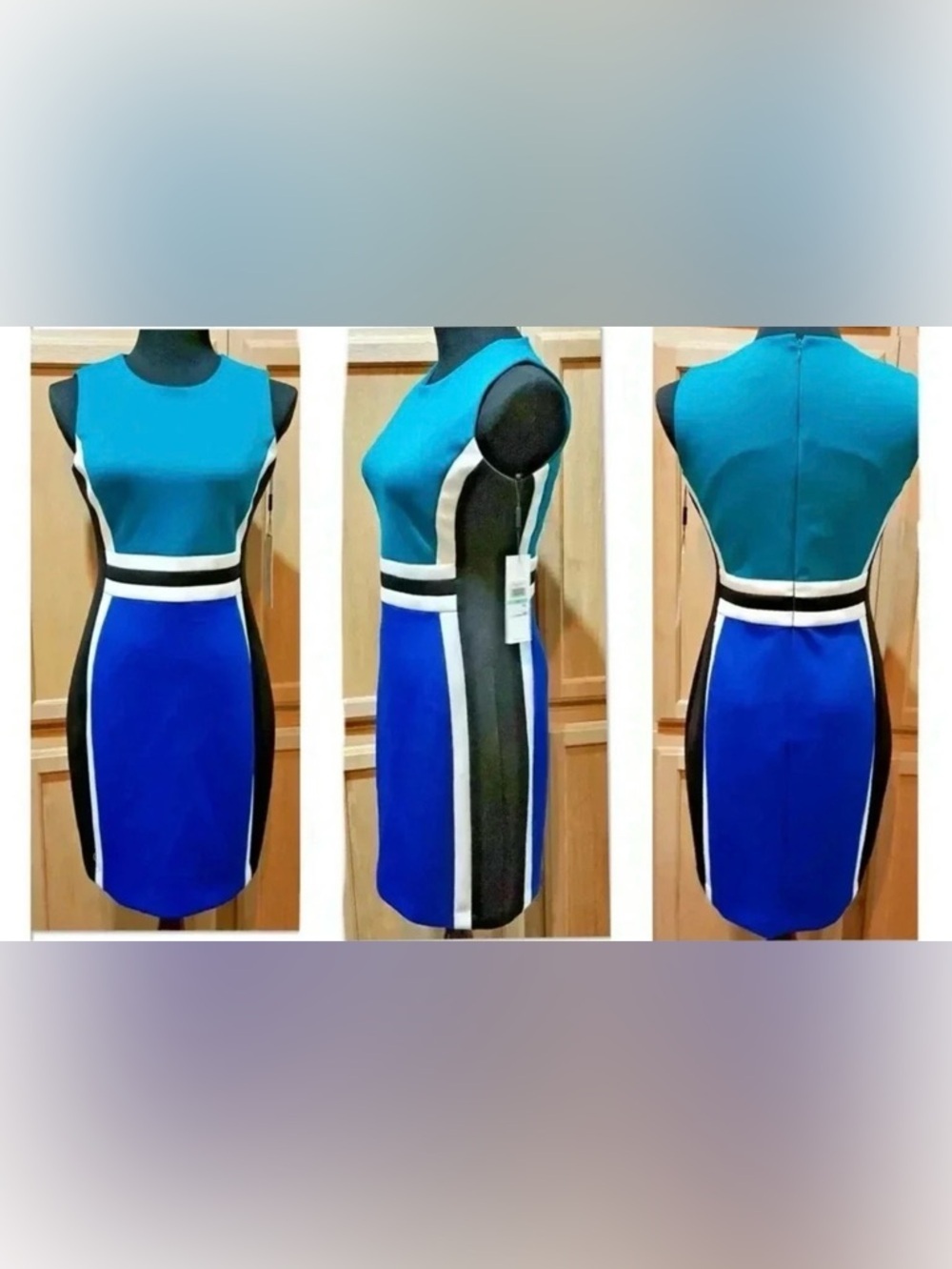 Calvin Klein Color Block Dress Size 8P